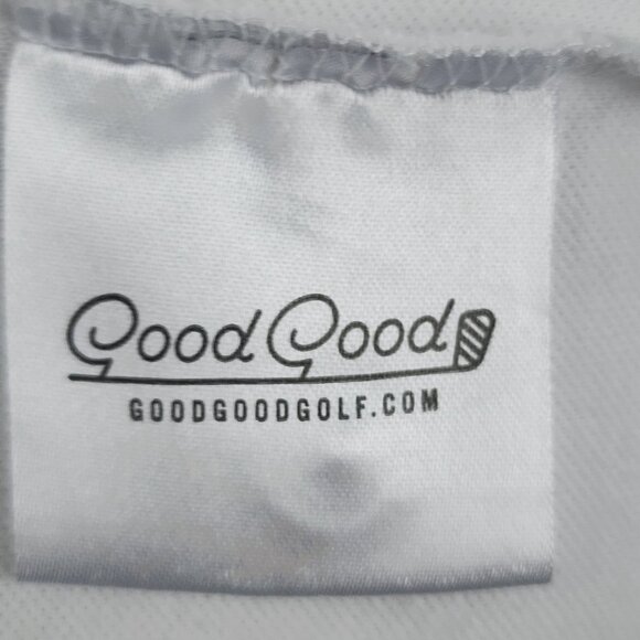 Good Good Polo Men XL White Blue Fighting For Par S/S Golf Polo - Picture 7 of 7